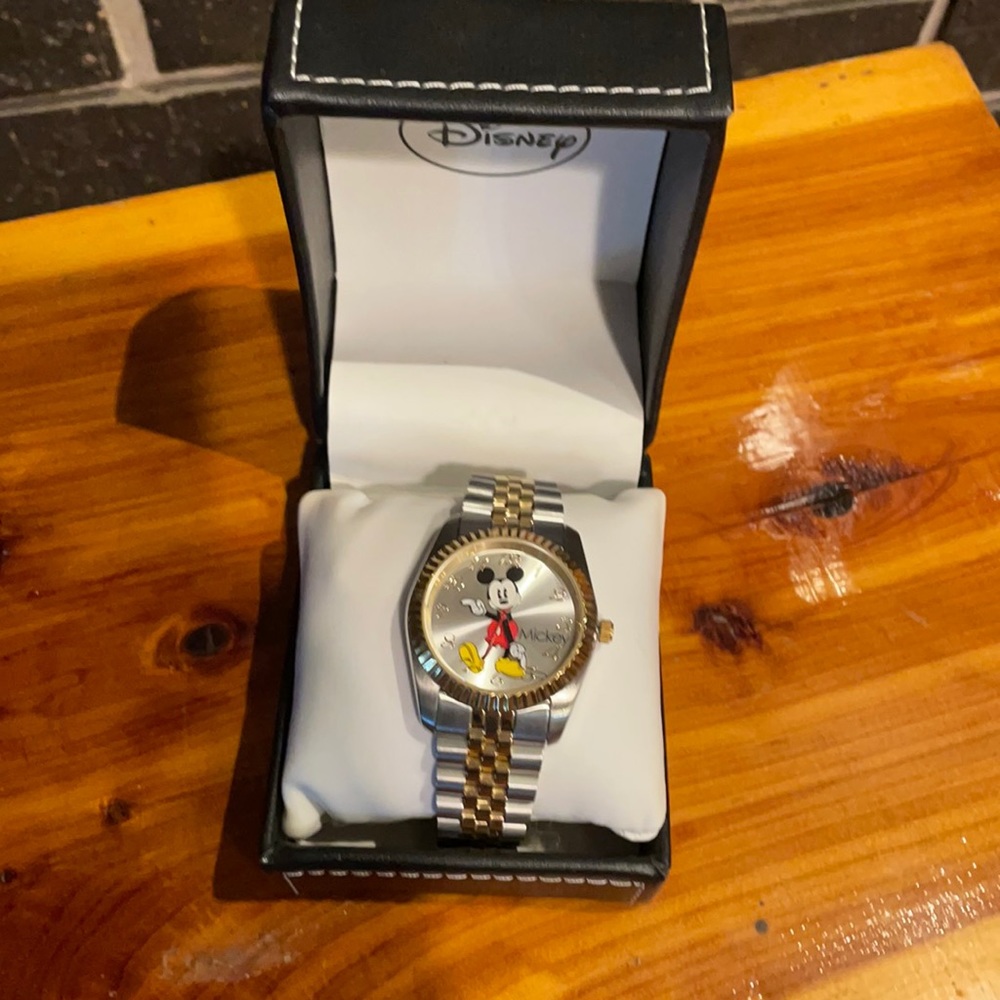 Disney Two-Tone Silver and Gold Mickey Mouse Men's Watch